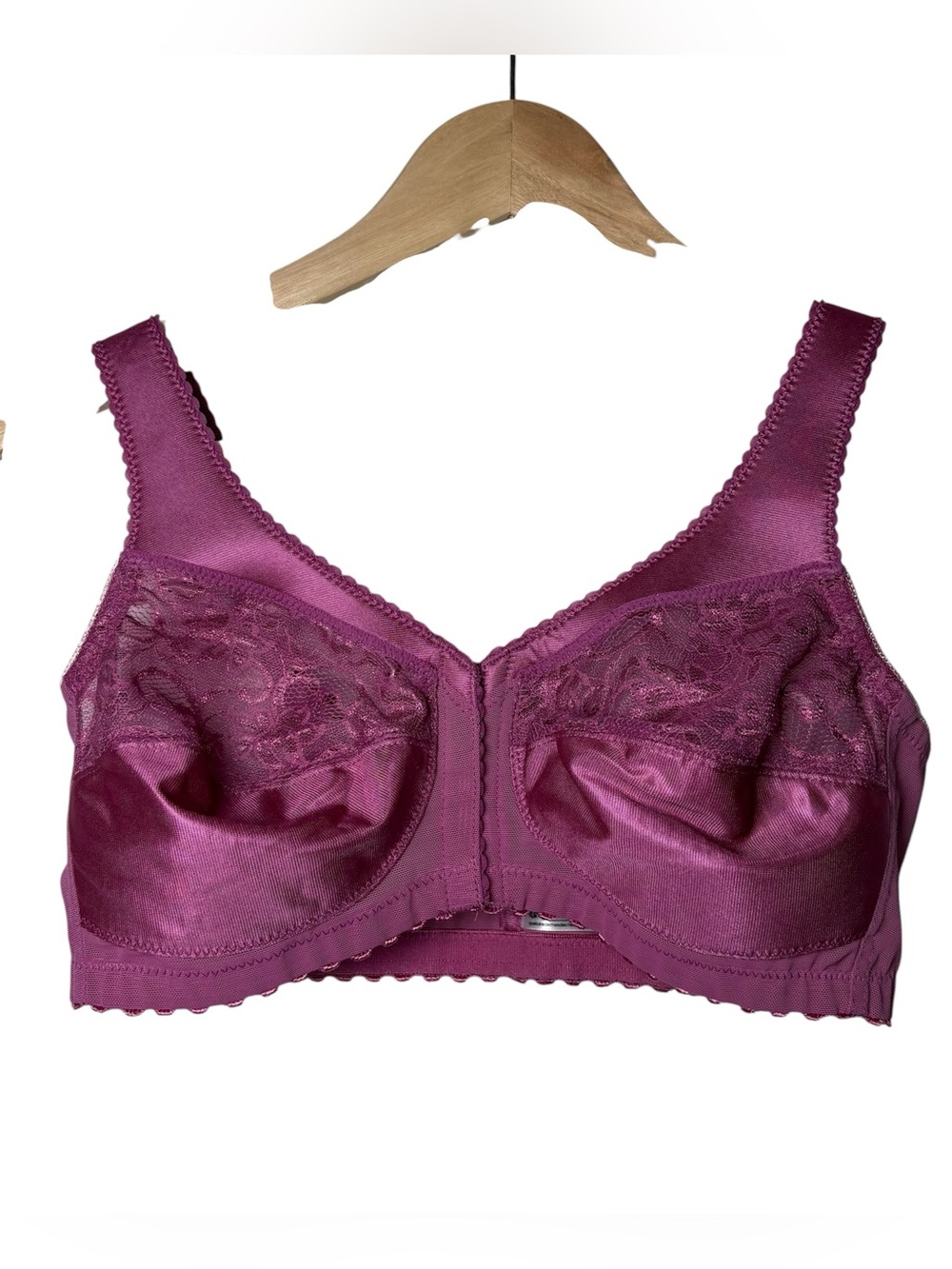 Glamorise 38B Bra Mauve Full Figure MagicLift Front Closure Wireless 1200 NWOT